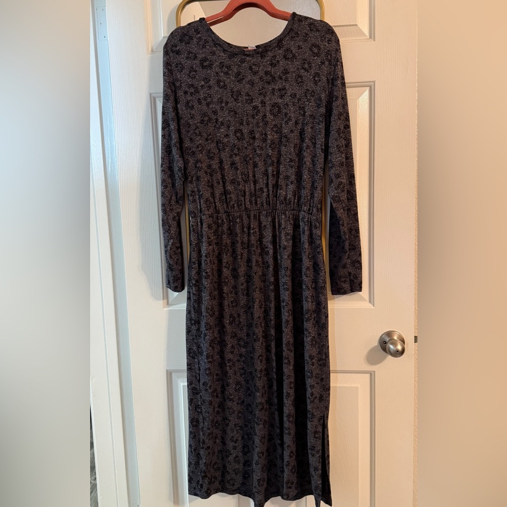 Old Navy Dark Gray Long Sleeve Dress